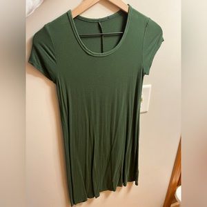 Short green cotton dress